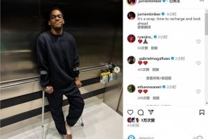 脚踝手术完成，廷伯社媒晒拄拐照片：是时候充电并展望未来了