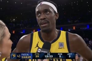 生涯新高39分！西亚卡姆：我们不在乎谁得分 我们只想赢球